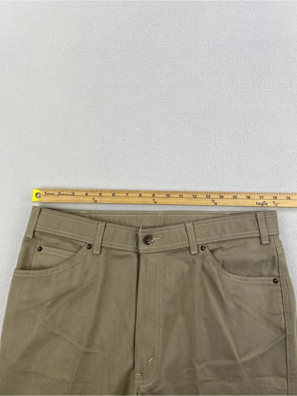 VTG 80s Levis Sta-Prest Action Slacks Tough Twill Workwear Bootcut Mens Sz 38x32